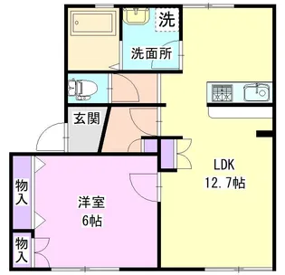 フレグランス島原B 103【1階】の間取り