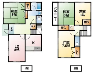 千葉県山武郡九十九里町粟生【一戸建】の間取り