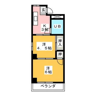 リバーサイドゆう【2階】の間取り