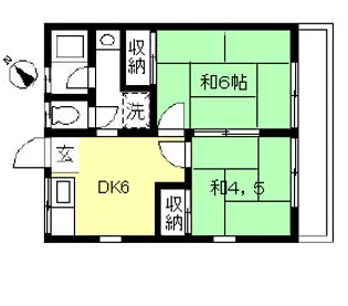ナガイグリーンハウス【2階】の間取り