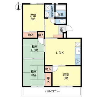 大野田ハイツ【3階】の間取り