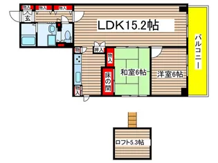 ヴェルクレート日比野B棟【13階】の間取り
