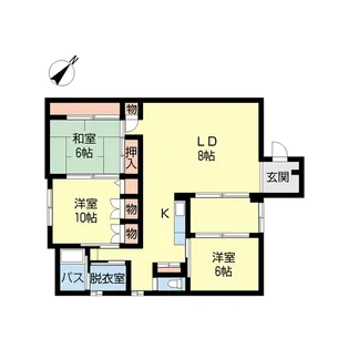 メゾンベルメート【4階】の間取り