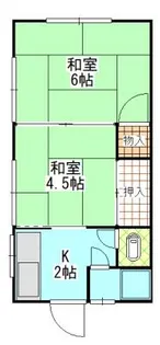 伍賀アパート【2階】の間取り