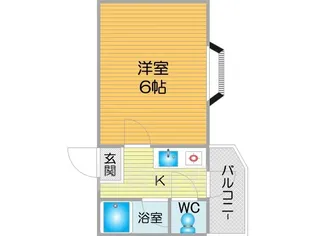 リヴァー住之江A棟【4階】の間取り