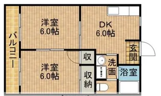 ハイツ光鋭C【1階】の間取り