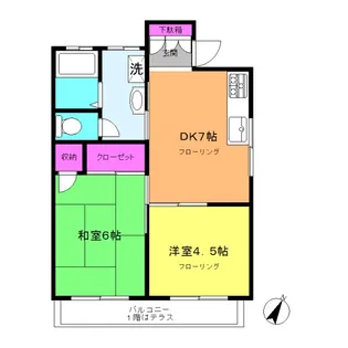 カルムB【1階】の間取り