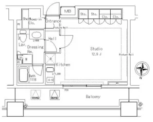 パークアクシス御茶ノ水ステージ【ParkAxis御茶ノ水ステージ】【9階】の間取り