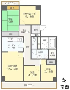 幕張ハウス【2階】の間取り