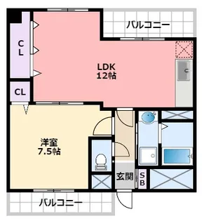 兵庫県西宮市甲子園春風町【マンション】の間取り