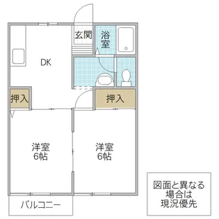 ハイツT&T B棟【2階】の間取り