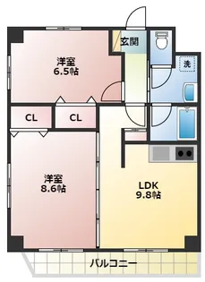 LARA今之浦【2階】の間取り