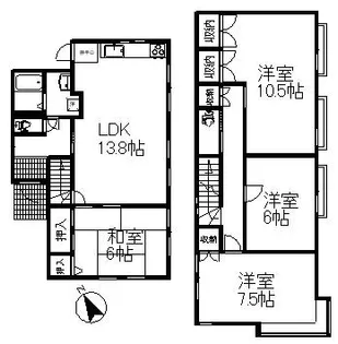 埼玉県比企郡鳩山町鳩ヶ丘2【一戸建】の間取り
