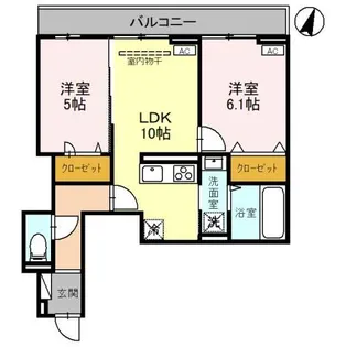 埼玉県さいたま市浦和区針ヶ谷1【アパート】の間取り