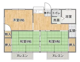 福島県いわき市仁井田町【一戸建】の間取り