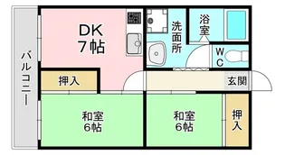 サンハイツ葛原【1階】の間取り