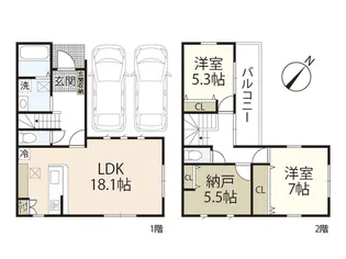 広島県広島市西区高須1【一戸建】の間取り