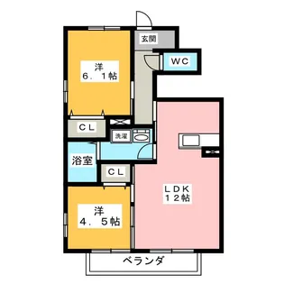 プレジール ノール【1階】の間取り