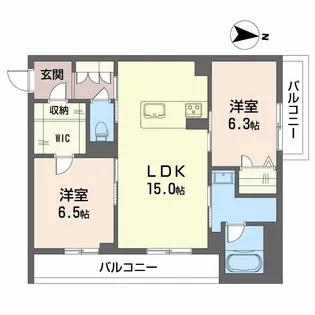 シャーメゾン県庁南【3階】の間取り