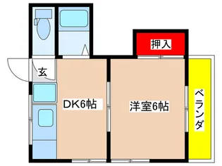 エスコート登戸【2階】の間取り