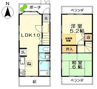 東京都大田区池上5【一戸建】の間取り
