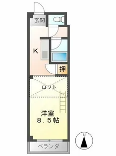 エストゥディオM A【3階】の間取り