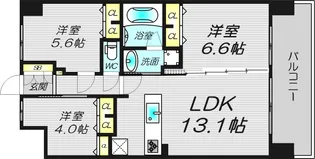 大阪府大阪市北区大淀中5【マンション】の間取り