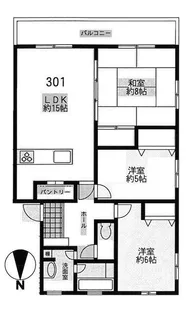 レガシィ白楽【3階】の間取り