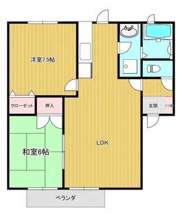 ハイカムール桜【1階】の間取り