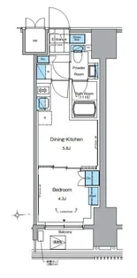 ルフォンプログレ田原町【9階】の間取り