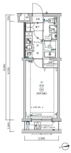 SQUARE CITY NAKAMAGOME【3階】の間取り