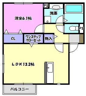 グランメゾン松ヶ丘A【1階】の間取り