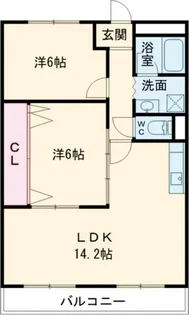 ドゥナーレ津新町II【3階】の間取り