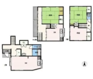 奈良県奈良市あやめ池北1【一戸建】の間取り