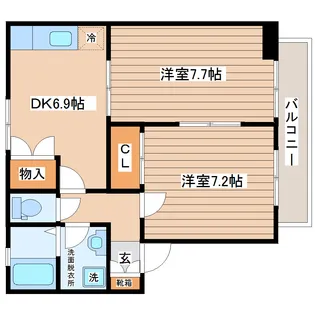 ガーデンタウンB【1階】の間取り