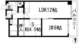 西宮田近野第3【4階】の間取り