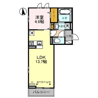 D-room荒井東【2階】の間取り
