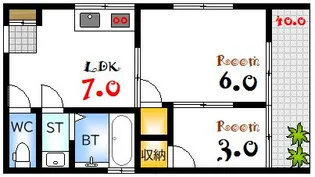 中島ビル【2階】の間取り