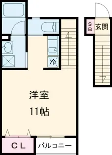 ウィッシュハイツII【2階】の間取り