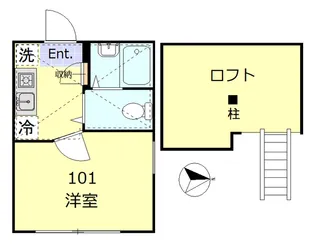 アジュール中野【1階】の間取り