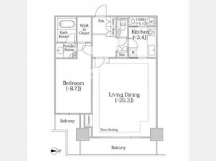 河田町ガーデン クラブフロア【35階】の間取り