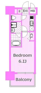 ガーラステーション横濱阪東橋【6階】の間取り