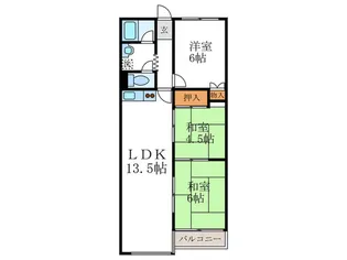 カストルム洛北【2階】の間取り