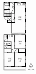 東京都大田区田園調布1【一戸建】の間取り