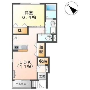 千葉県東金市田間【アパート】の間取り
