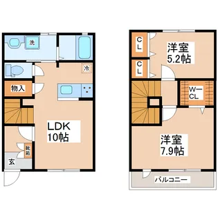 宮城県岩沼市栄町1【一戸建】の間取り