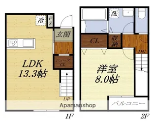 静岡県磐田市立野【一戸建】の間取り