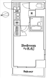 ソアブール品川戸越駅前【9階】の間取り