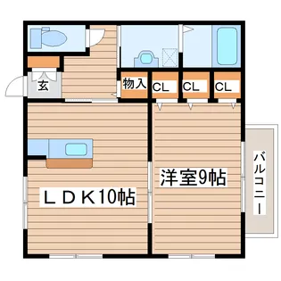 シャーメゾンコートC【2階】の間取り