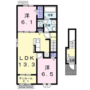 ファルファーラ I【2階】の間取り